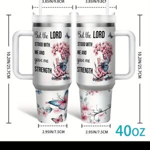 40 Oz Floral Butterfly Insulated Tumbler